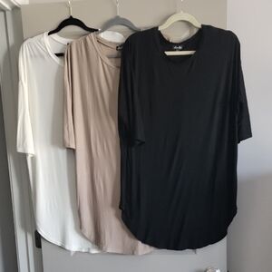 Women's Black, Beige, and White Top Bundle